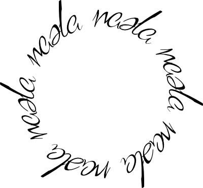 "neale" part of rotational chain ambigram